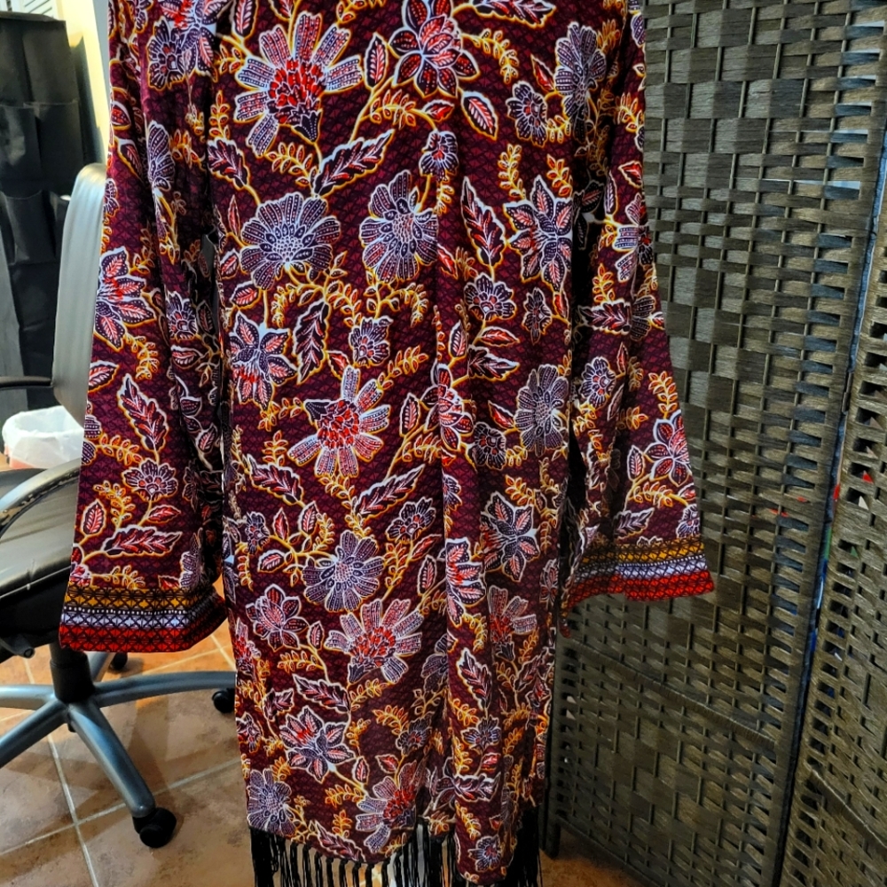 Jessica Simpson, Open Front Tunic, NWT, Multi Color, Small, P2P Approx 21" - Picture 5 of 7